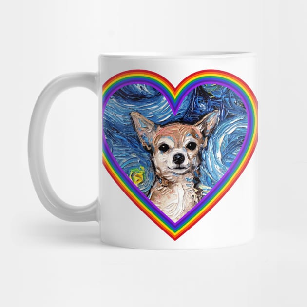 Chihuahua in a Rainbow Heart by sagittariusgallery